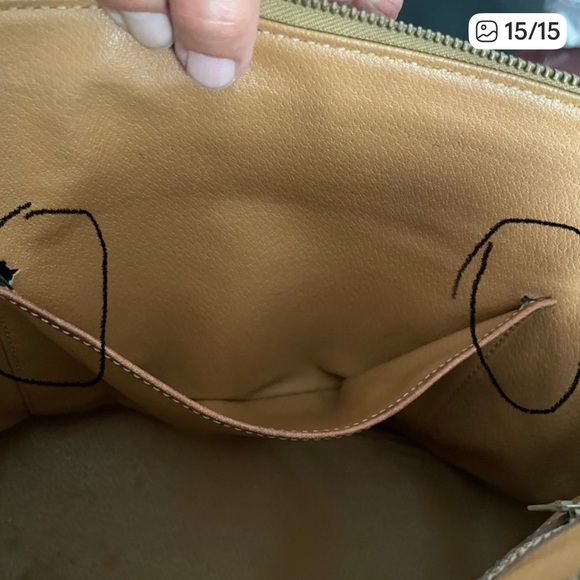 Celine Brown Patterned Satchel with Tan Handles - Semi Project. - Picture 15 of 15